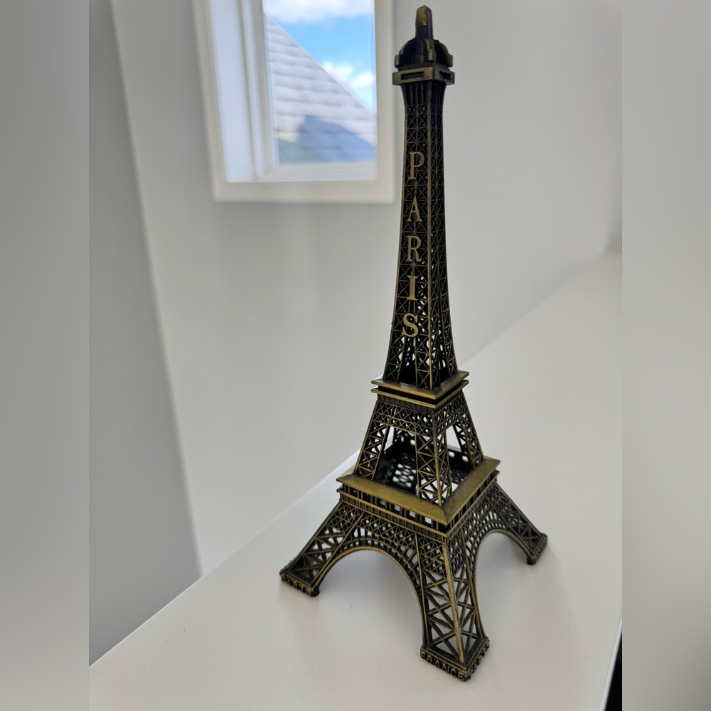 Paris Metal Eiffel Tower Antiqued Patina color Home Accent